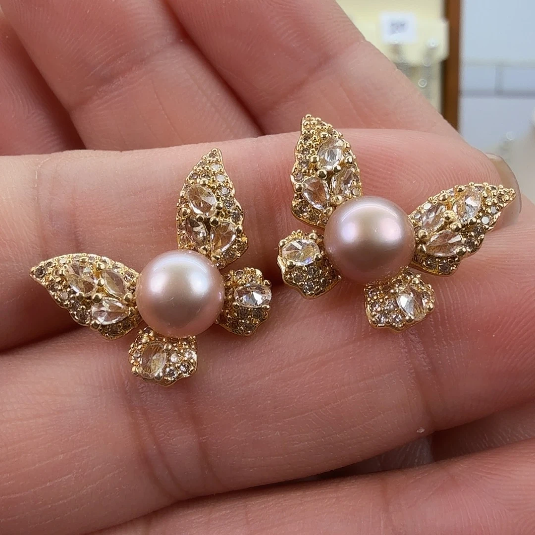 未镶嵌耳饰淡水珍珠