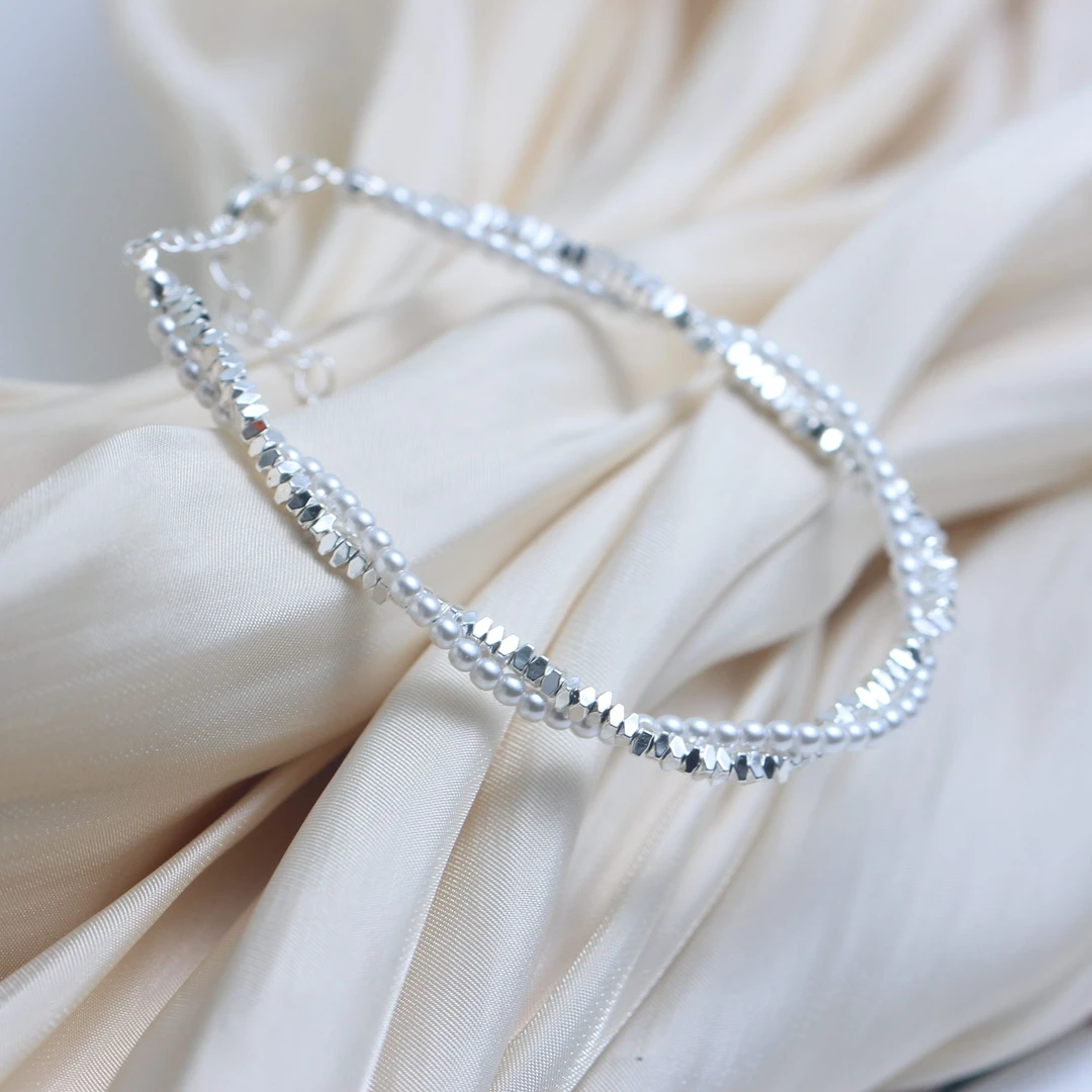 铜合金手链 648 时尚百搭轻奢气质碎银子款手链