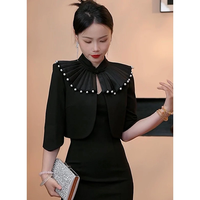 9812设计感短外套时尚减龄国风洋气上衣