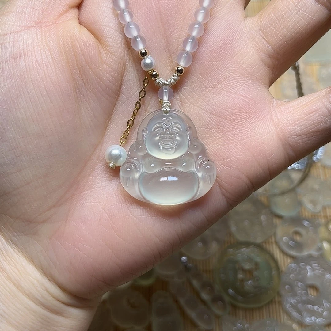 岫玉未镶嵌颈饰吊坠