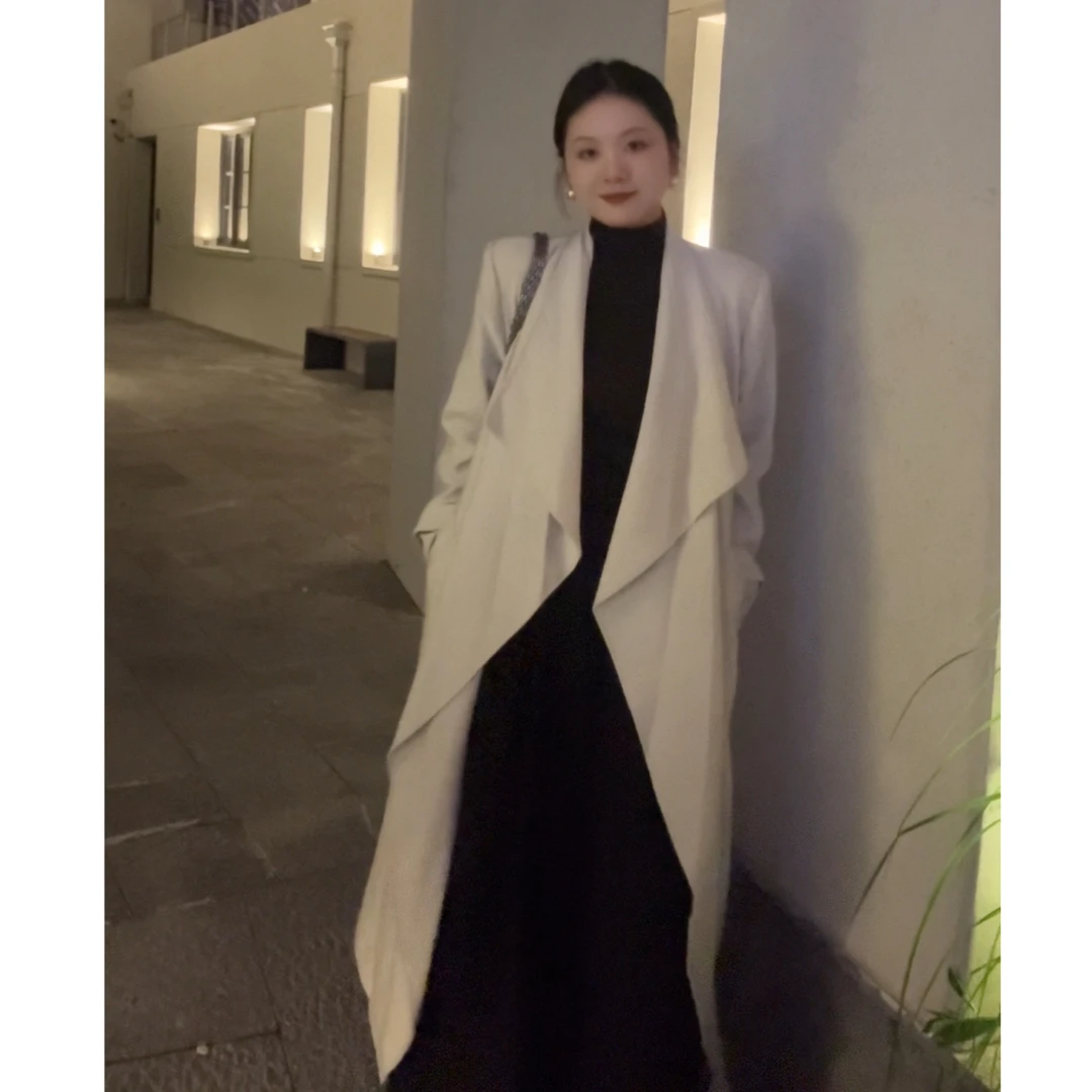 【WANFENG晚风】极简大翻领风衣外套