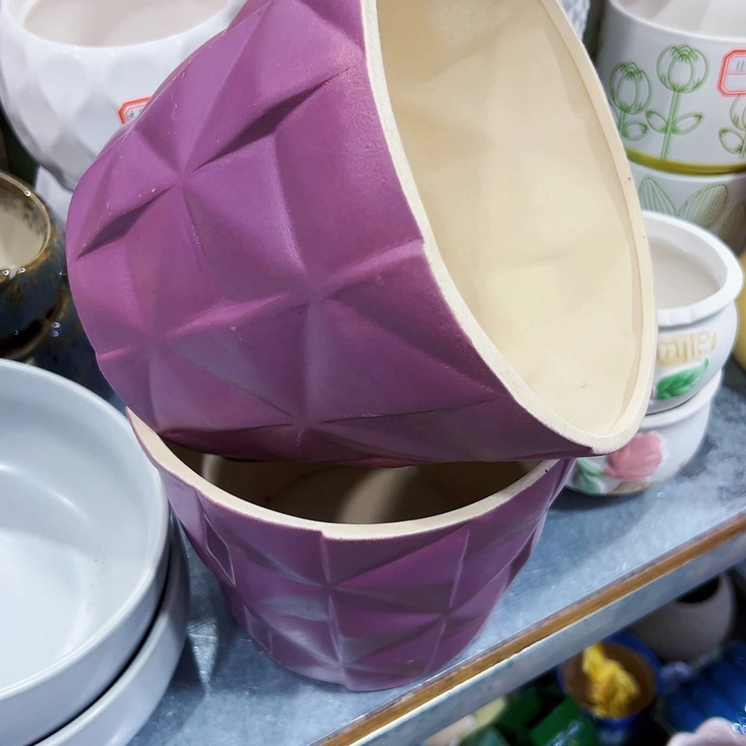 有孔，外贸尾单陶瓷花盆凑单10米包邮