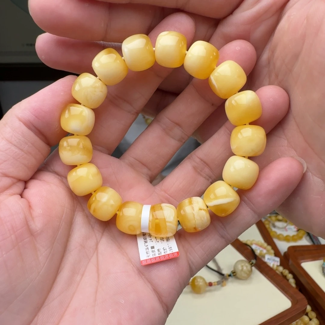 琥珀未镶嵌手链蜜蜡手串