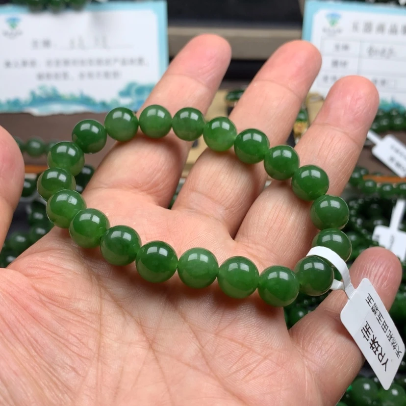 【闪购商品】未镶嵌手串和田玉（碧玉）汤**t10m m