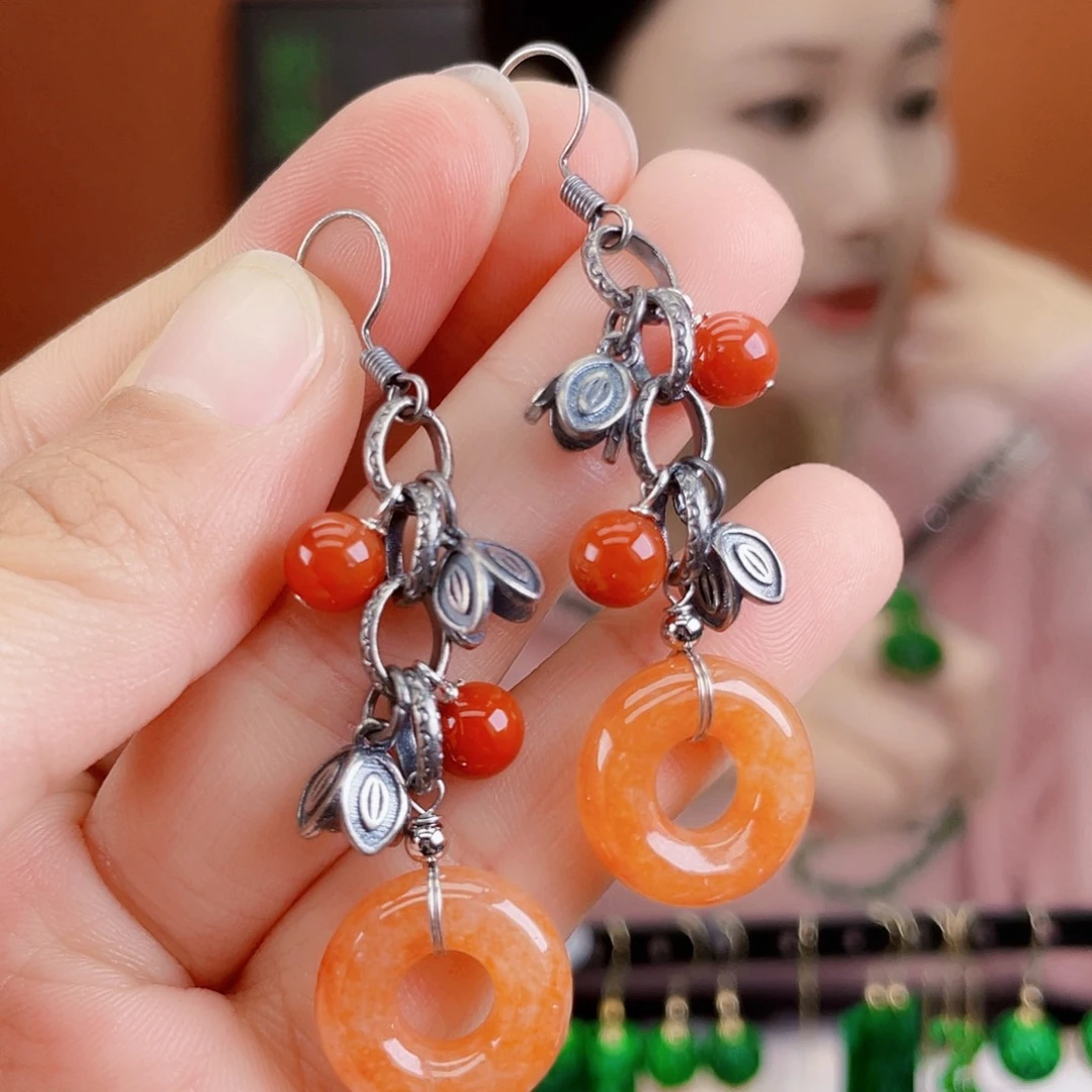 翡翠未镶嵌耳饰饰品