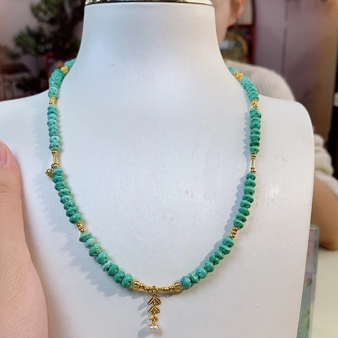 绿松石18K金镶嵌珠宝奇石