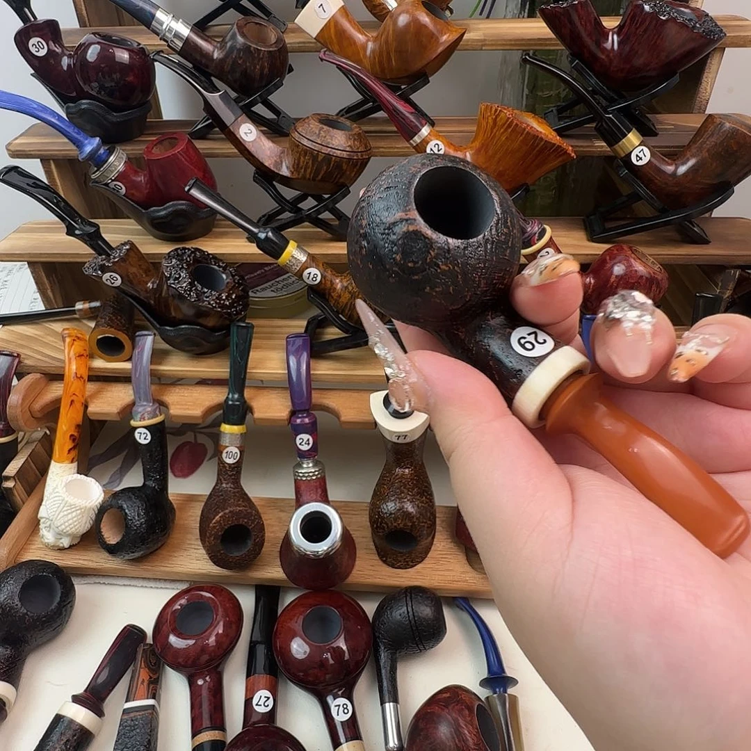 石楠木手工苹果空腔烟斗