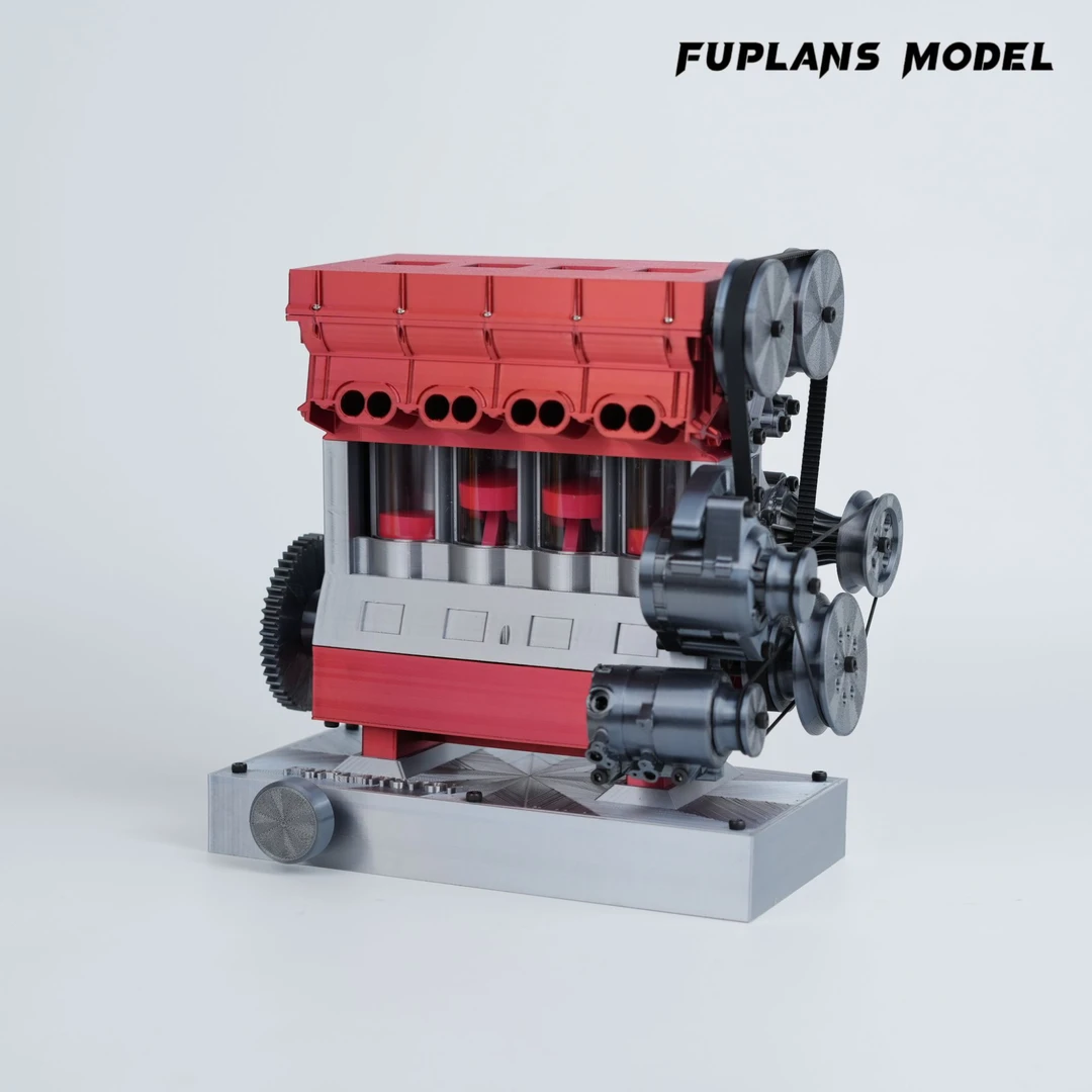 汽车直列四缸发动机模型