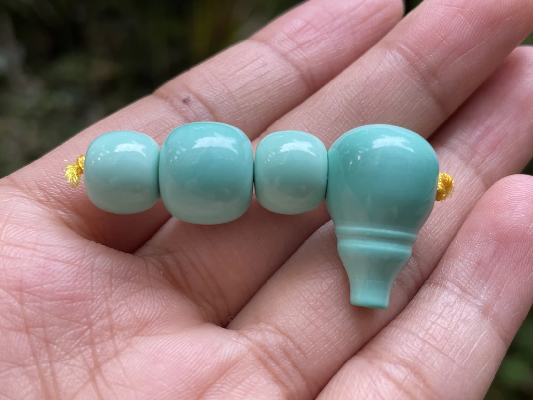 三通套装高瓷手工珠子原石打磨 珠串