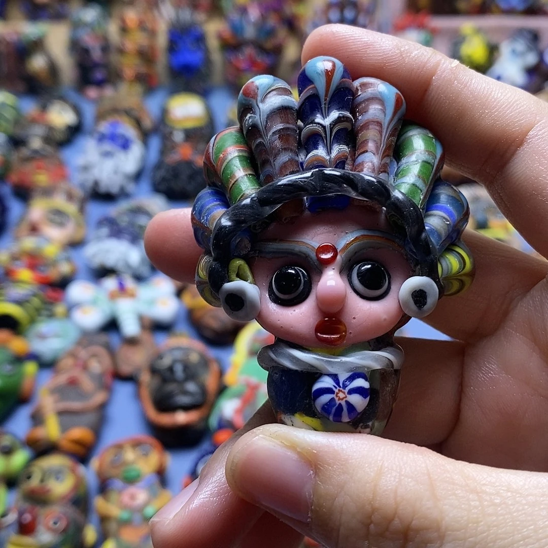 琉璃颈饰粉色酋长2