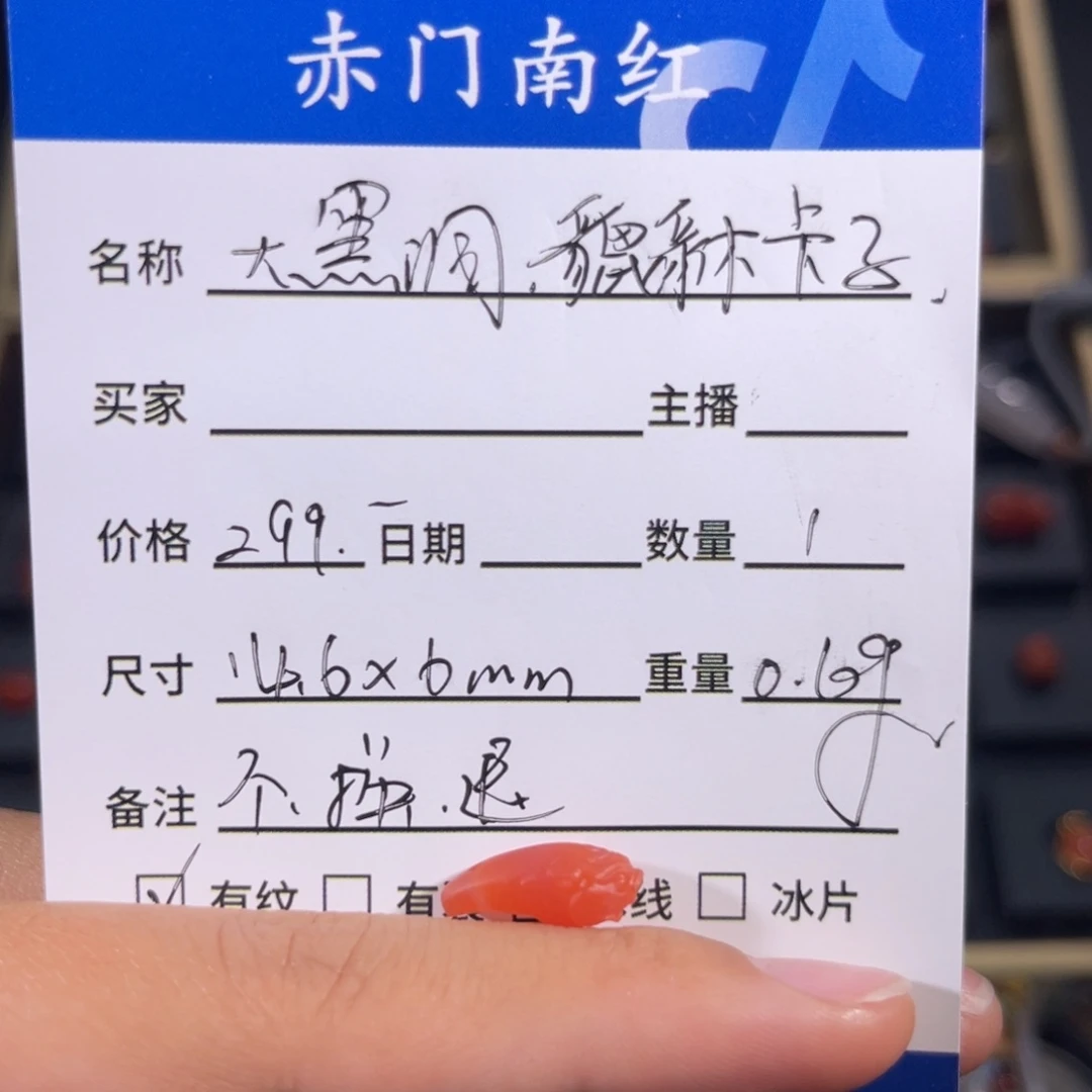 南红玛瑙大黑洞貔貅卡子侧挂。不退不换未镶嵌