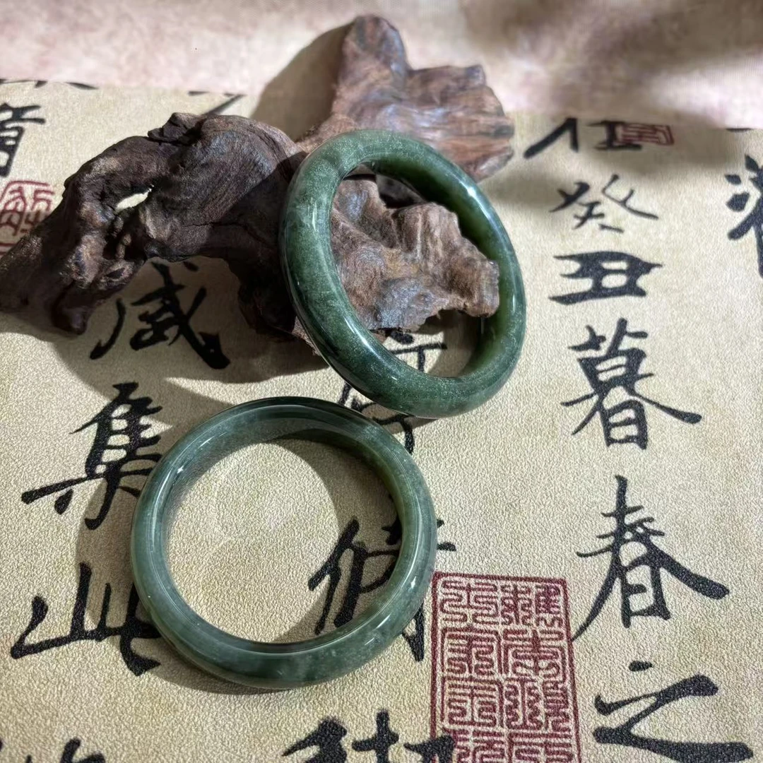 和田玉碧玉正圈手镯*（多样性发一件）