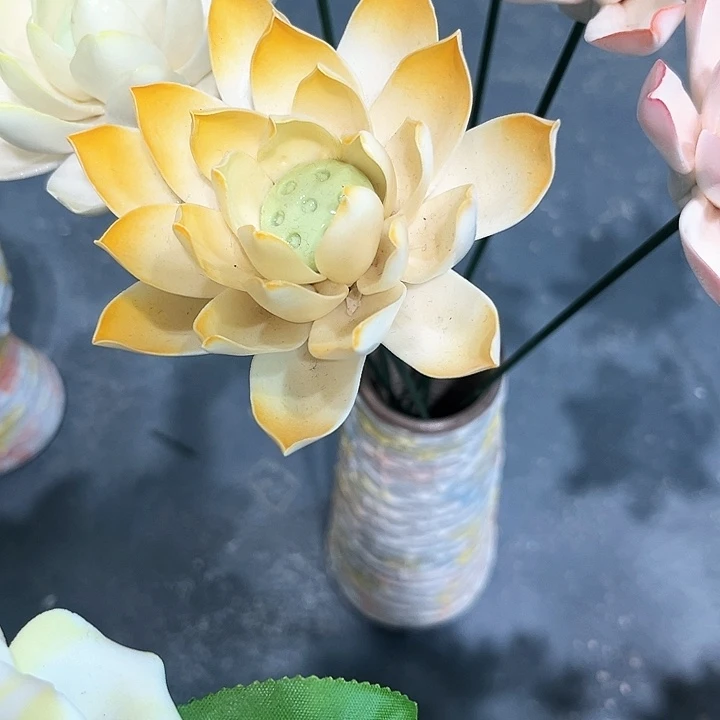 秋***雪陶瓷花花摆件，花束