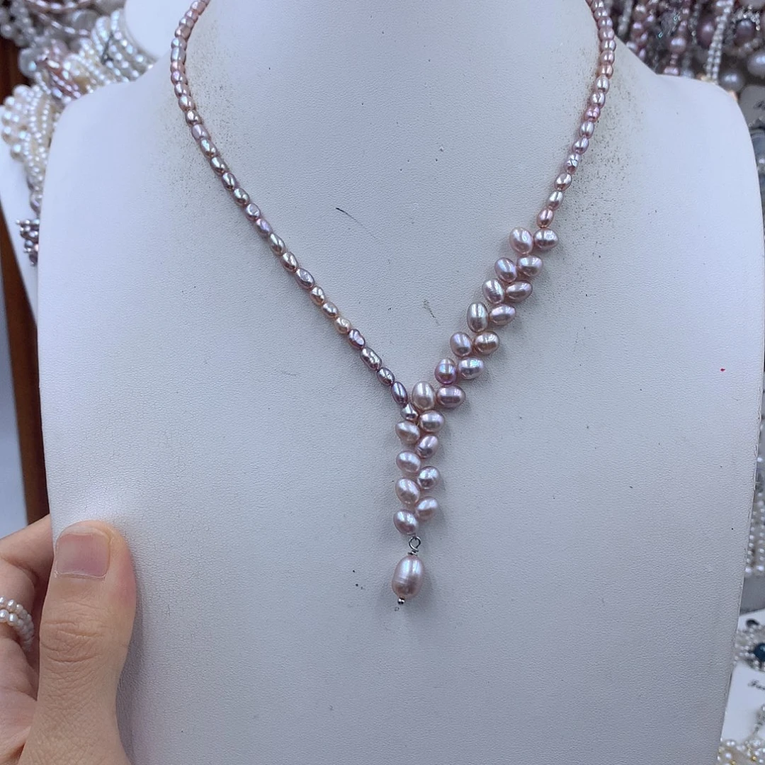 项链耳饰淡水珍珠银S925镶嵌