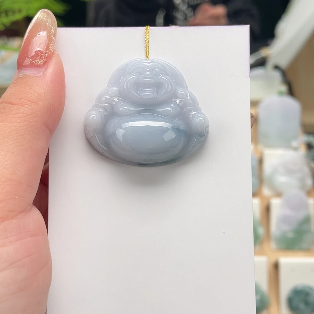 翡翠未镶嵌颈饰佛公