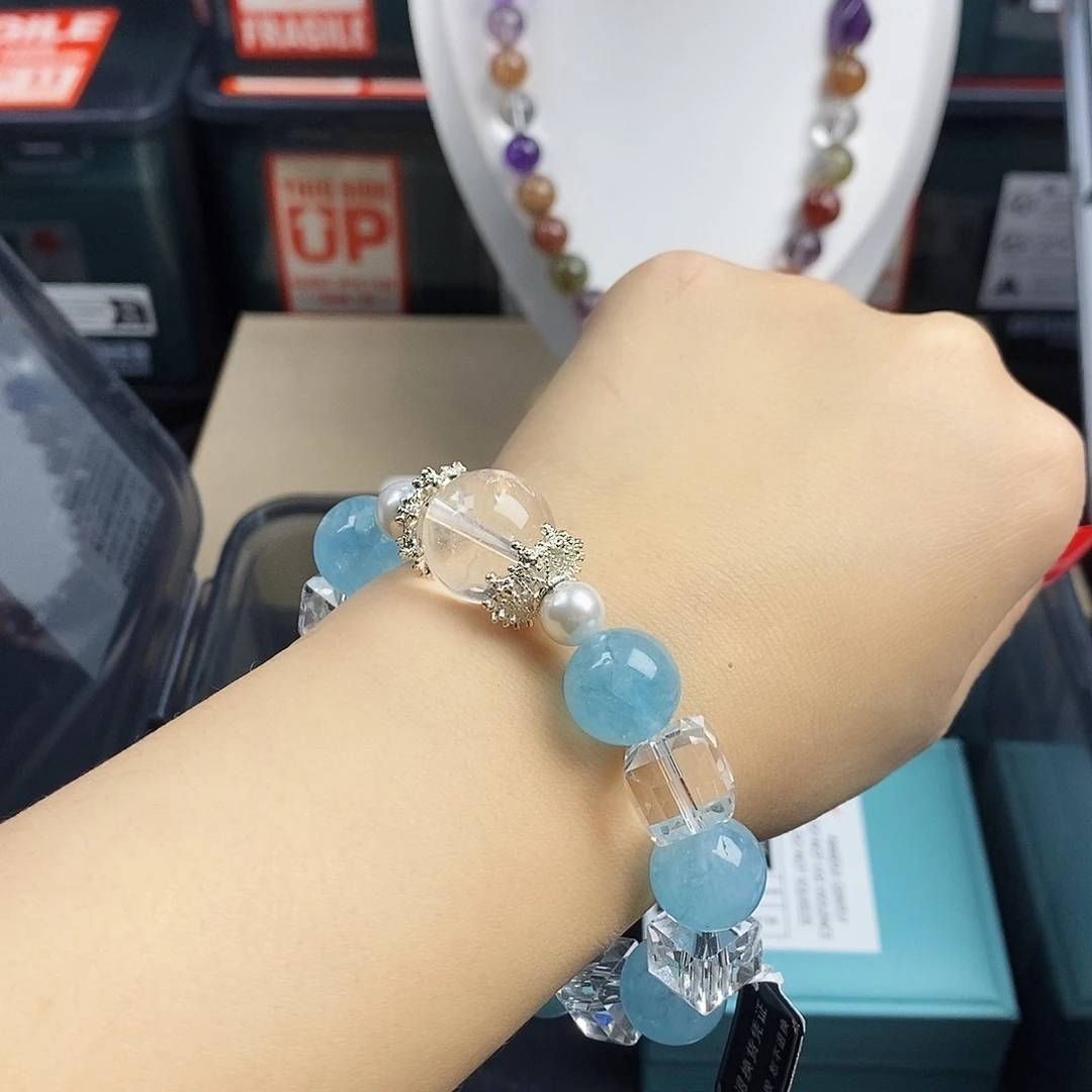 水晶手链银S925镶嵌