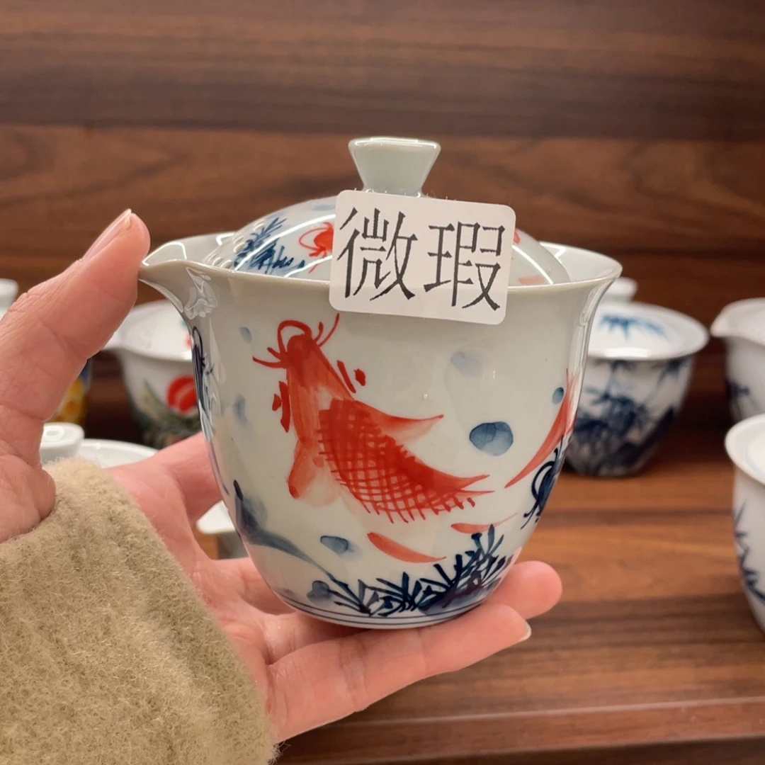 有瑕釉下彩纯手绘