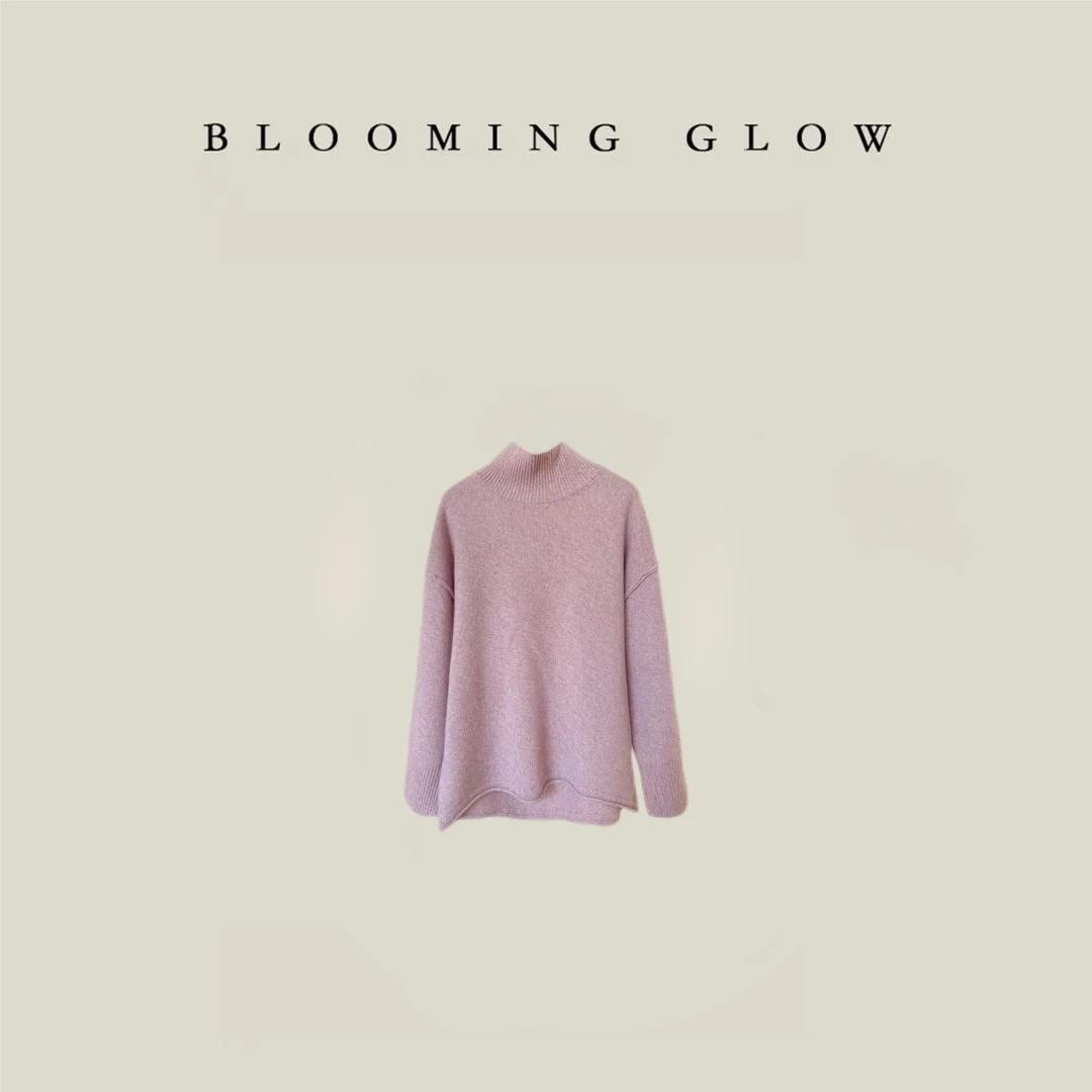 邓肯杂纱线高领毛衫  套头毛衫 慵懒风