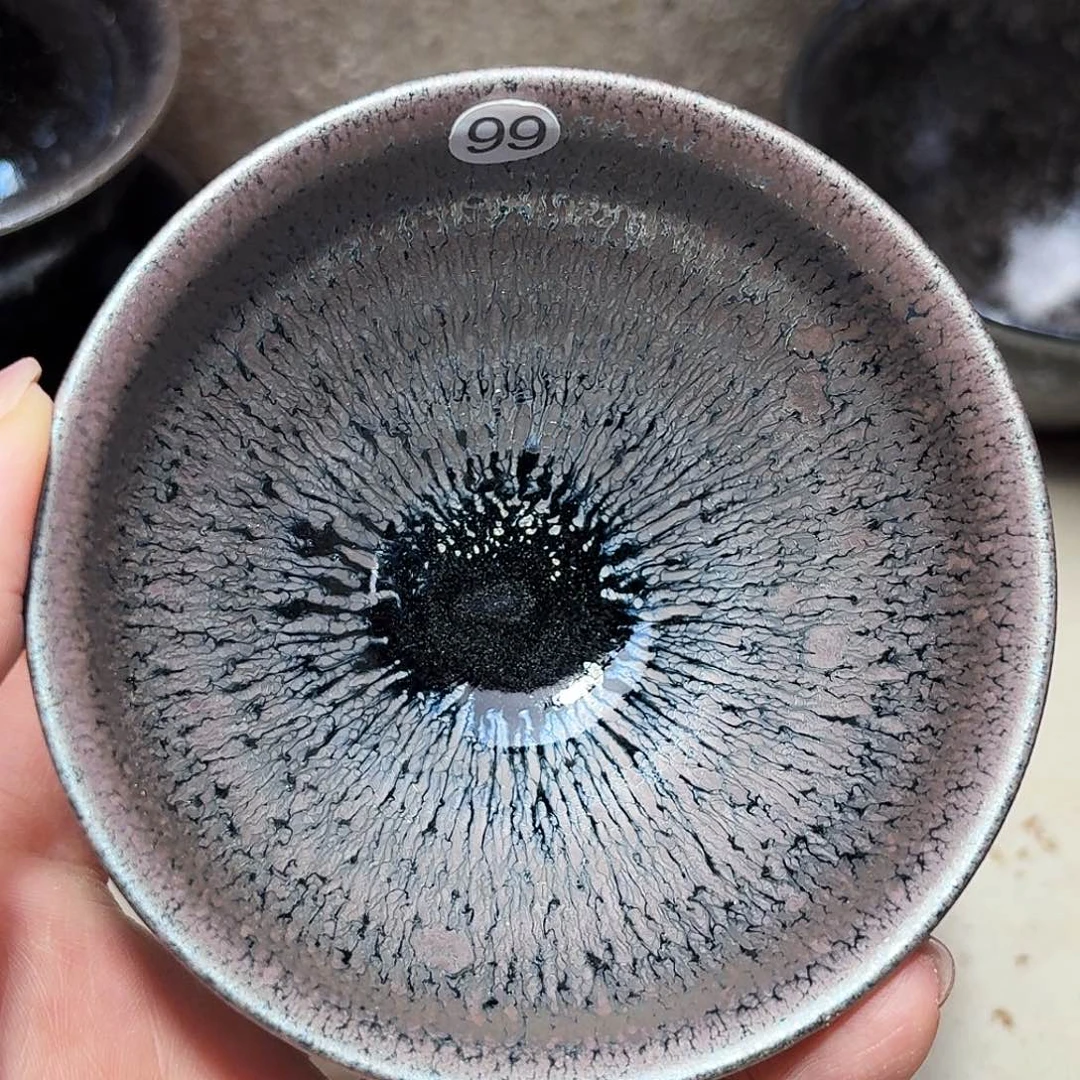 茶盏义兴龙窑建盏99微瑕