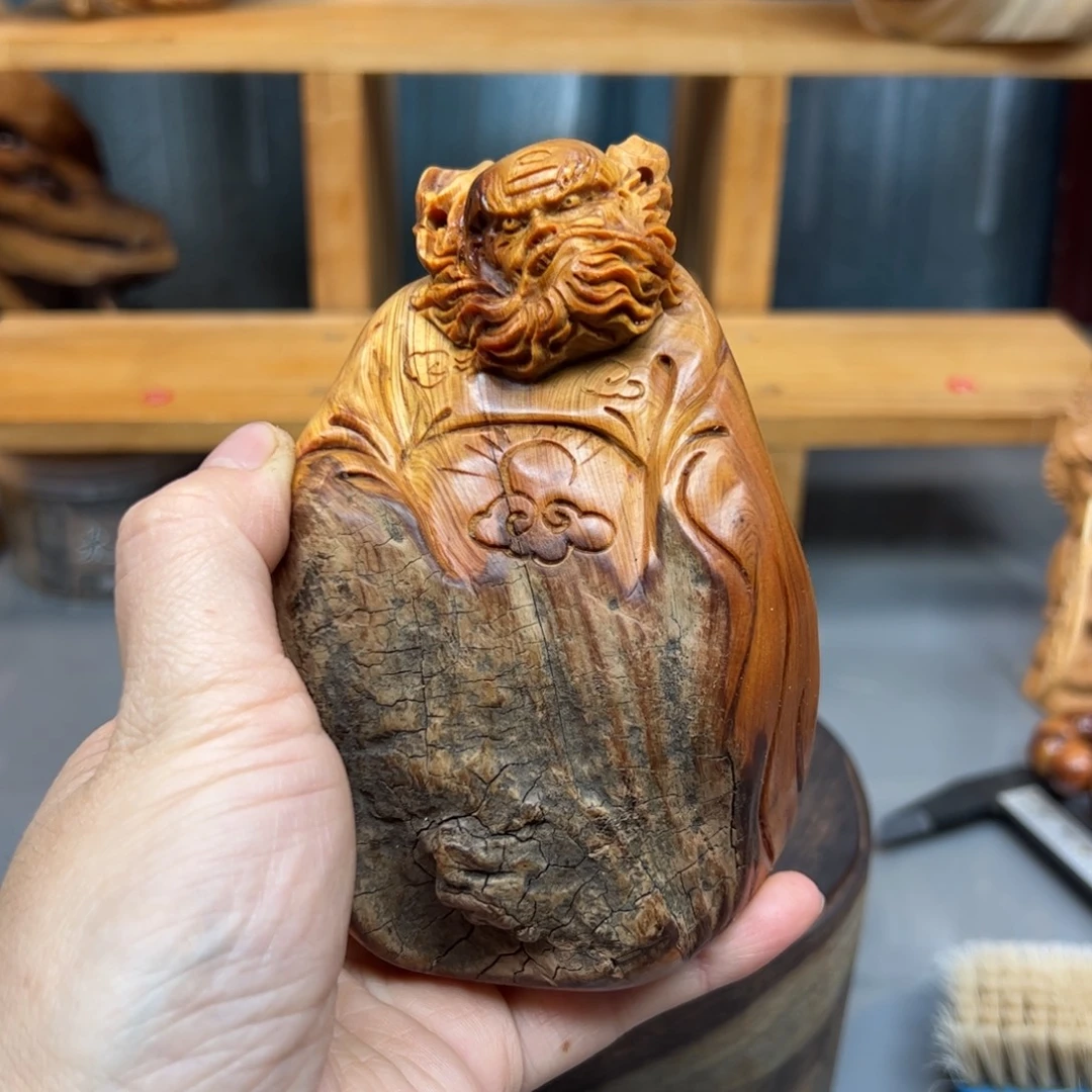 皇***静柏木崖柏木摆件手把件，