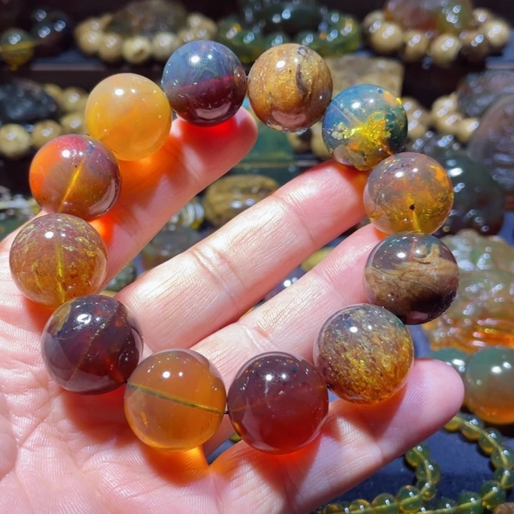 琥珀手链未镶嵌S***η天然