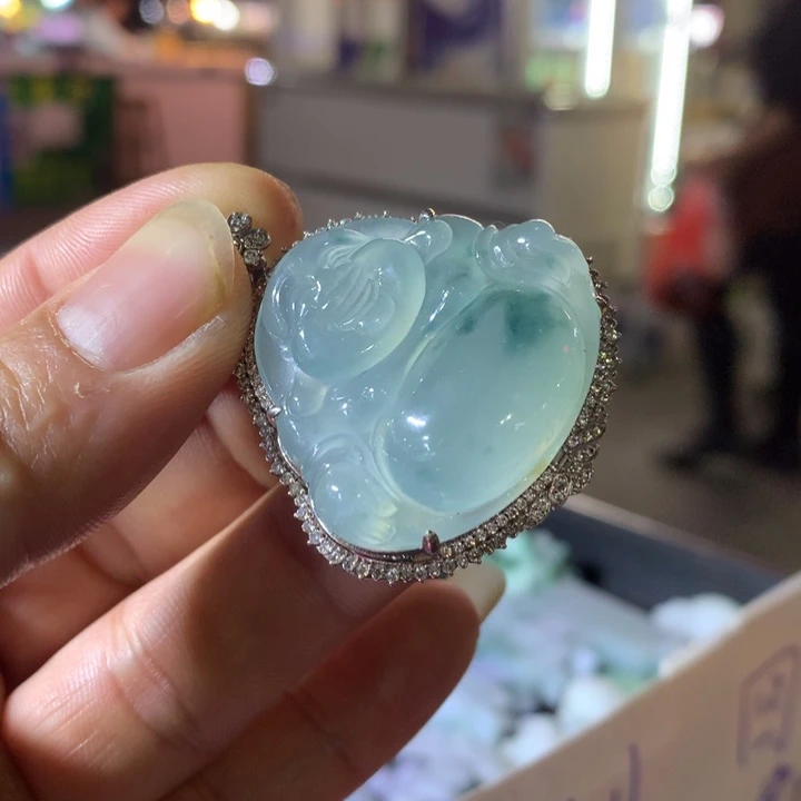 翡翠银S925镶嵌颈饰