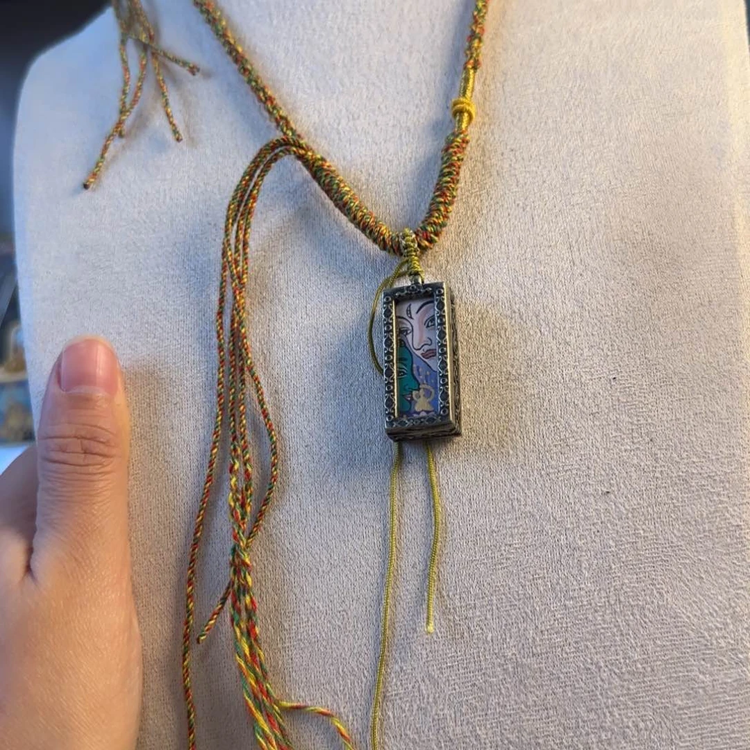 吊坠绿度母➕白度母热贡唐卡