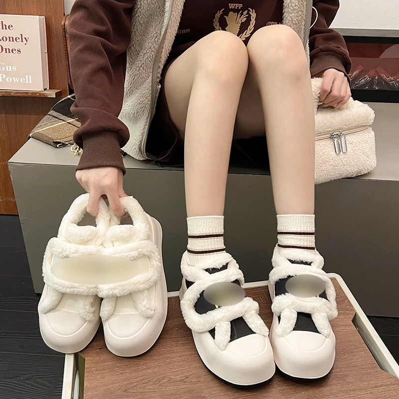 时尚百搭休闲鞋毛毛鞋女鞋