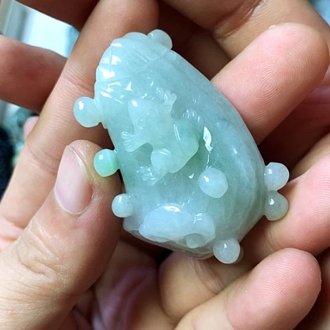 颈饰未镶嵌翡翠福豆豆珠宝翡翠颈饰