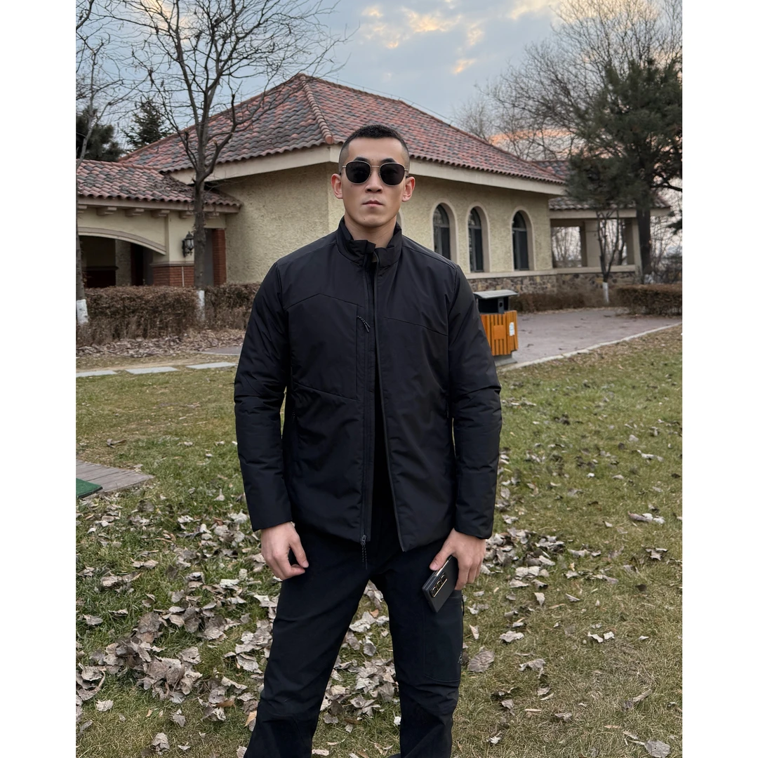 2025秋冬新品时尚休闲百搭净版户外风男士立领棉服外套25215