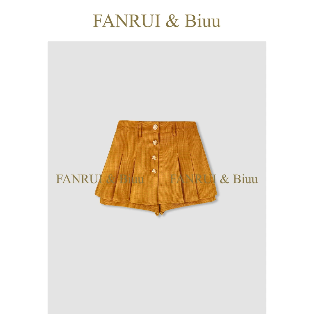 FANRUI/泛芮「忘忧」夏季垂感简约洋气高级感新款百褶裤裙女B16561