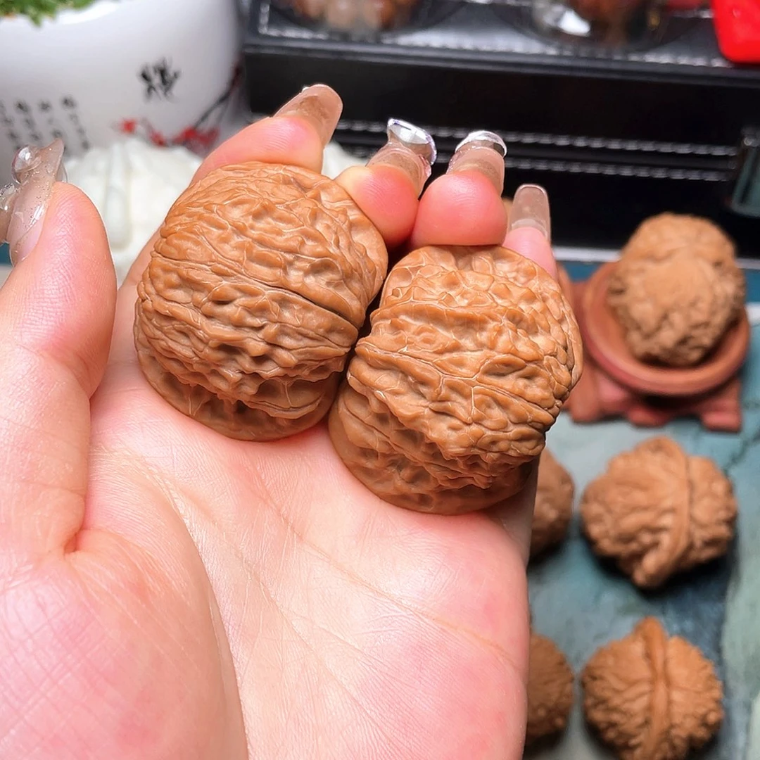 小***鹤吊坠文玩核桃42尺磨盘