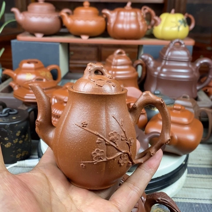 茶壶紫砂傲梅神韵180cc原矿宝山红降坡特价
