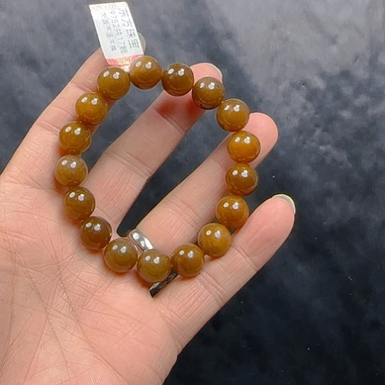 未镶嵌手链和田玉桥**叔卡12共17颗珠子