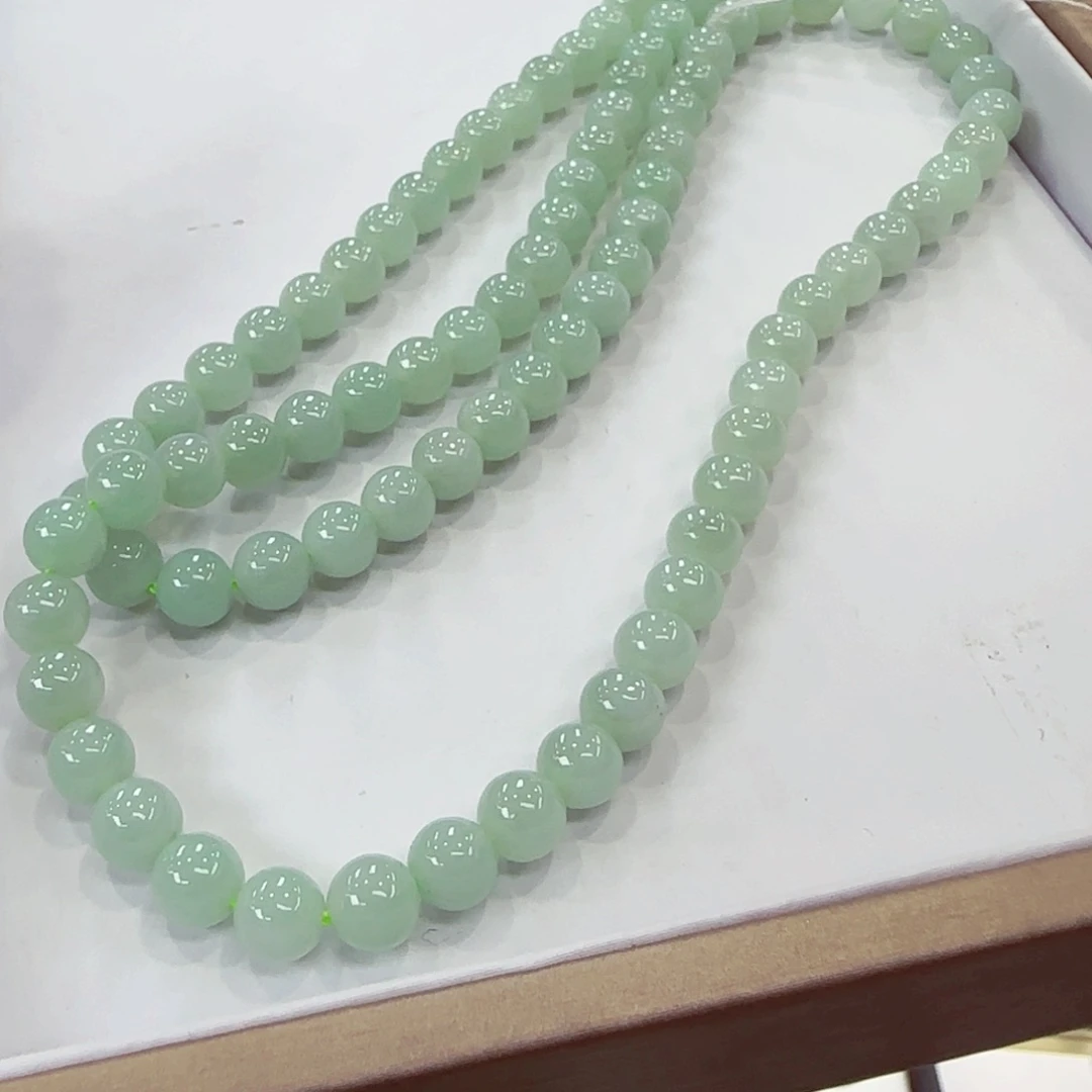 翡翠未镶嵌颈饰项链