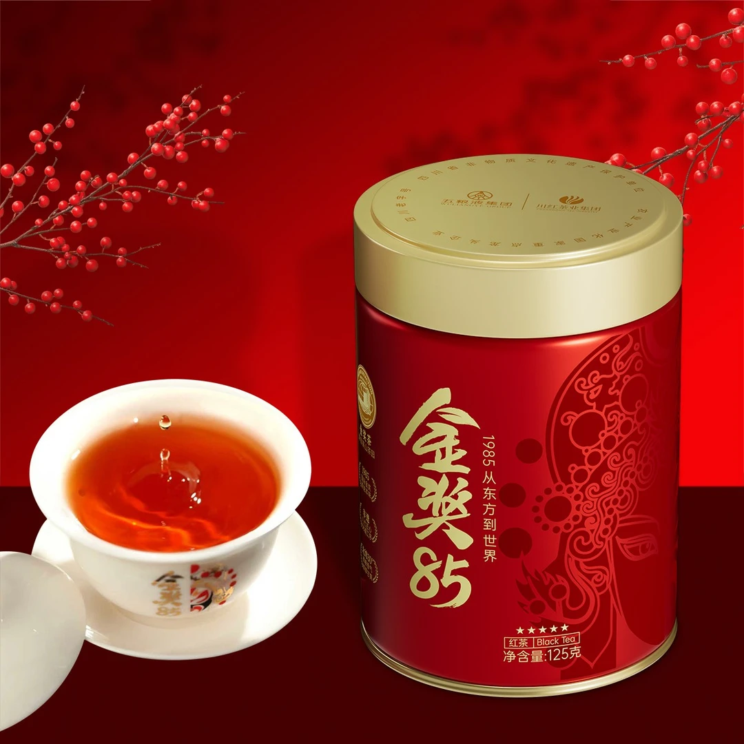 川红茶业集团【双十一特惠】金奖85脸谱五星罐装红茶125g口粮茶罐装