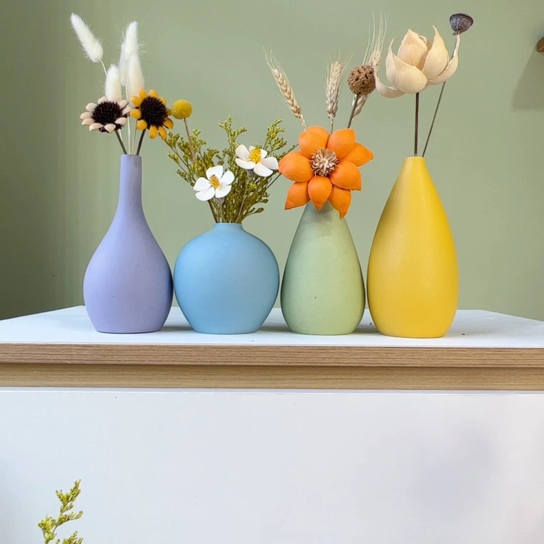 陶瓷花瓶陶瓷花瓶带花20-30厘米左右