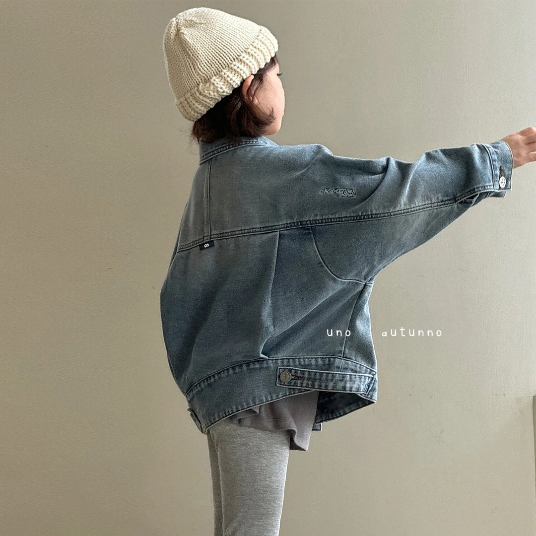 现货「UNO AUTUNNO」【偏爱牛仔】水洗牛仔女中大童牛仔外套GQ1583