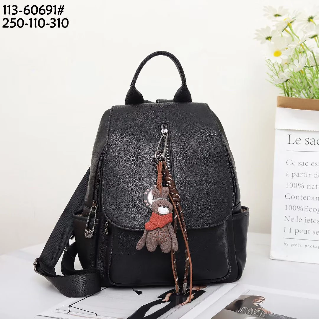 双肩背包新款黑色时尚背包大容量旅行包春夏百搭通勤包