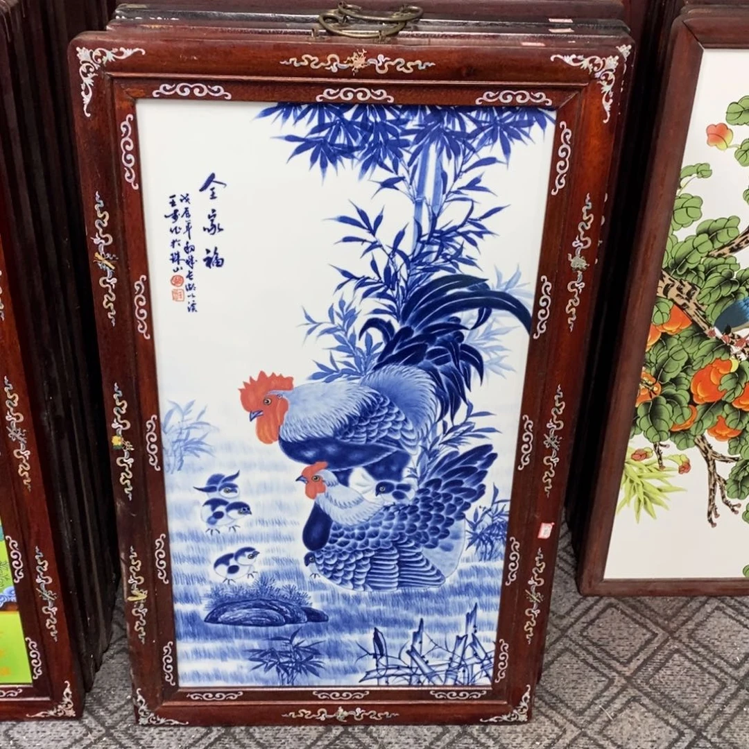 瓷90*52*1景德镇瓷板画柴窑烧制