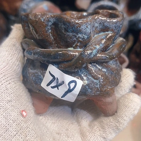 红陶粗陶花盆手工