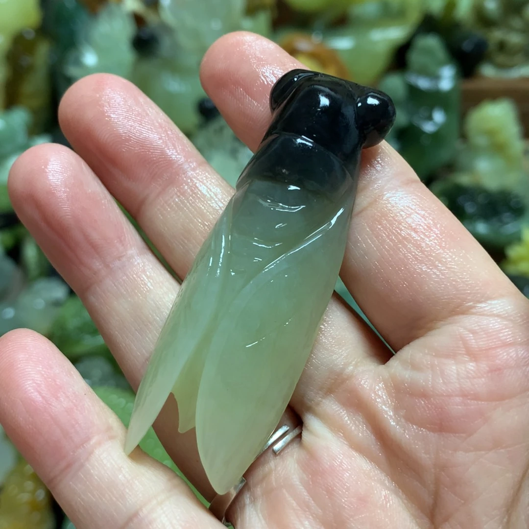 岫玉未镶嵌手把手把