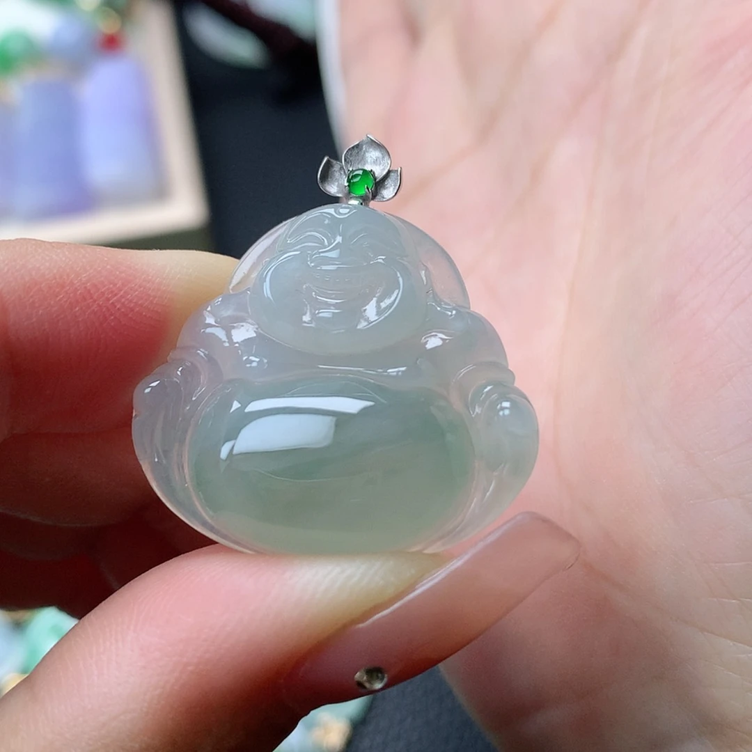 【闪购商品】翡翠18K金镶嵌吊坠(赠链)