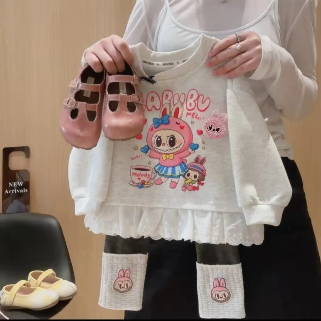 56230女童卫衣打底裤秋装套装2025新款儿童洋气衣服女宝秋两件套