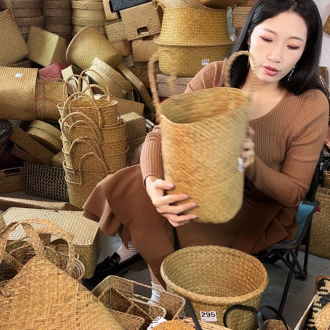 编织带草编包/草编收纳盒微瑕疵
