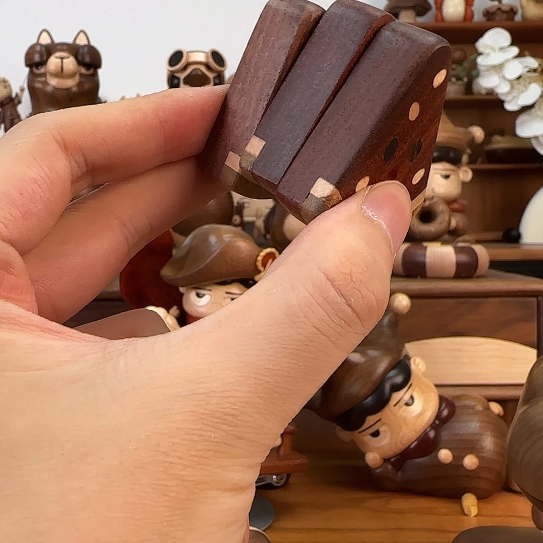 木西瓜冰箱贴三个