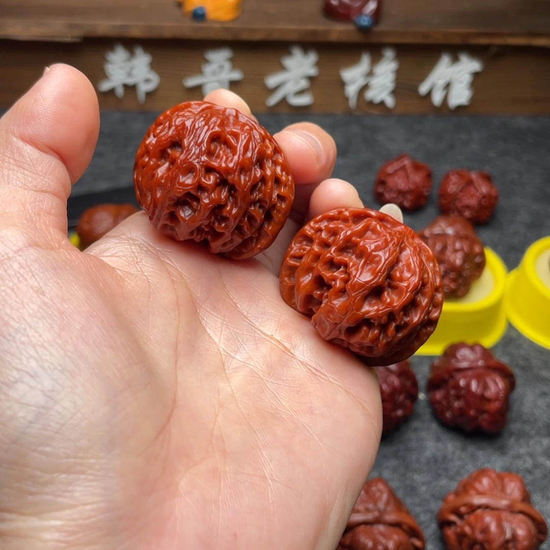 吊坠文玩核桃文玩核桃 手把件 苹果圆 39