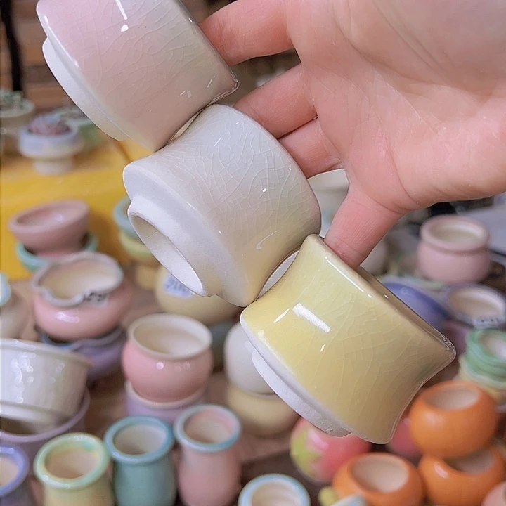 红陶陶瓷花盆当场满12包邮