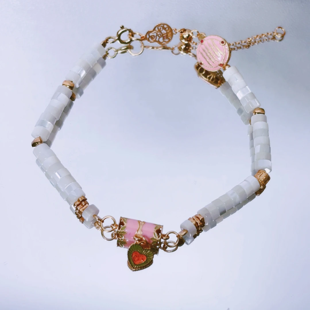 五条爱心白贝手链【十三】