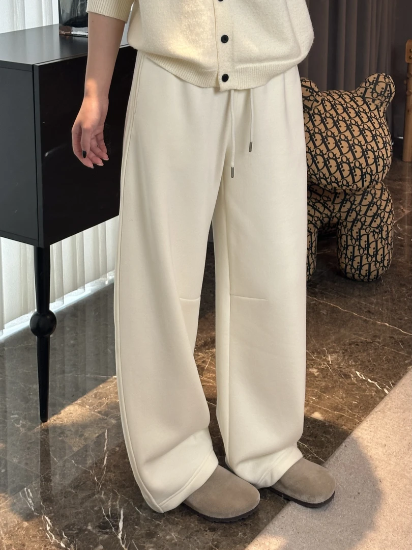 秋冬加绒加厚松紧腰抽绳宽松休闲裤 J000294